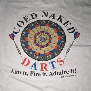 90s Single Stitch Vintage CoEd Naked Darts Men's Large Tee